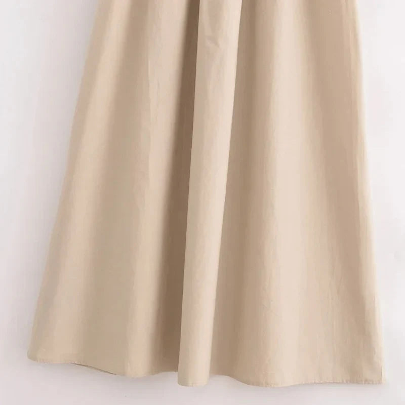 Khaki Elegant Long Dresses 2025 Women's Spring Sleeveless Black Dresses Fashion Casual Party Y2k Dress Vestidos For Female