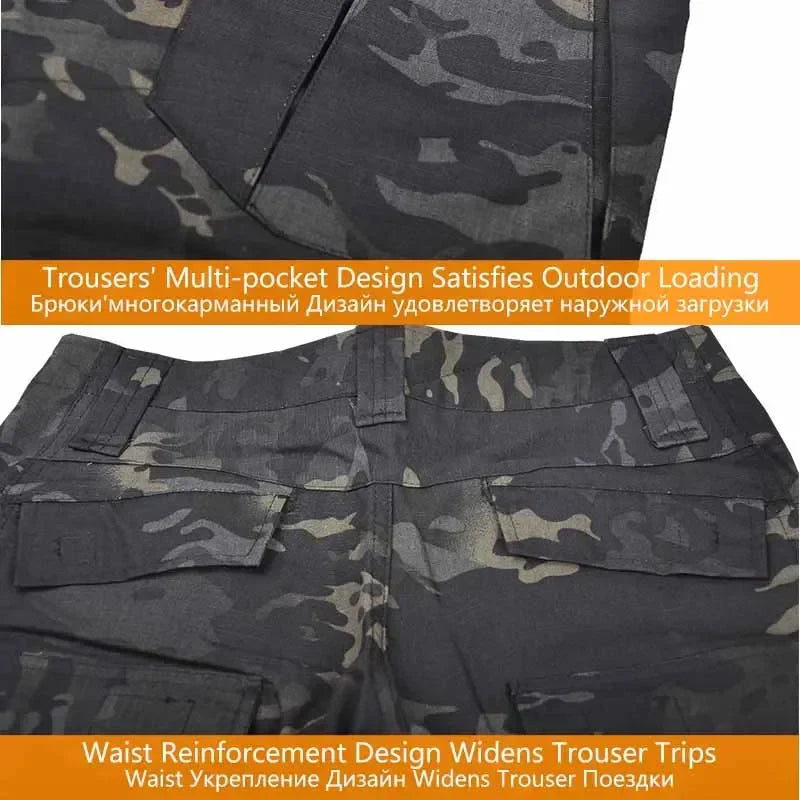 Green Tactical Suits Outdoor Uniform Men Clothing Training Suit Hunting Shirts Cargo Pants Paintball Mens Sets Wear Resistant