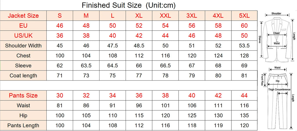 Men's 2-Piece Tuxedo Slim Fit Moda Masculina Wedding Smoking Blazer Jacket And Pants Traje Homme Mariage Fitted Formal Wear