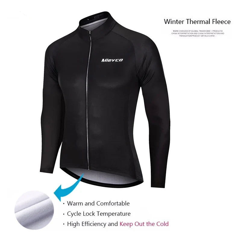 Fleece added Men Jersey Sets Ropa Ciclismo Hombre Winter long sleeves Cycling Clothing Triathlon Bib Shorts Suit Bike Uniform