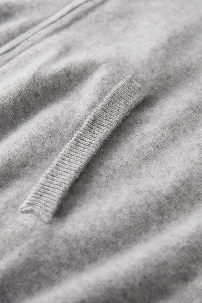 2025 New Men Knitted Plane Hooded Cardigan Cashmere Sweater Zipper Design Pocket Decoration High quality Thick Warmth Hoodie