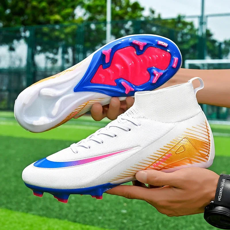 New Men Football Boots Match Outdoor Long Spikes Soccer Shoes Cleats Comfortable Training Sport Adult Breathable Boys Non Slip