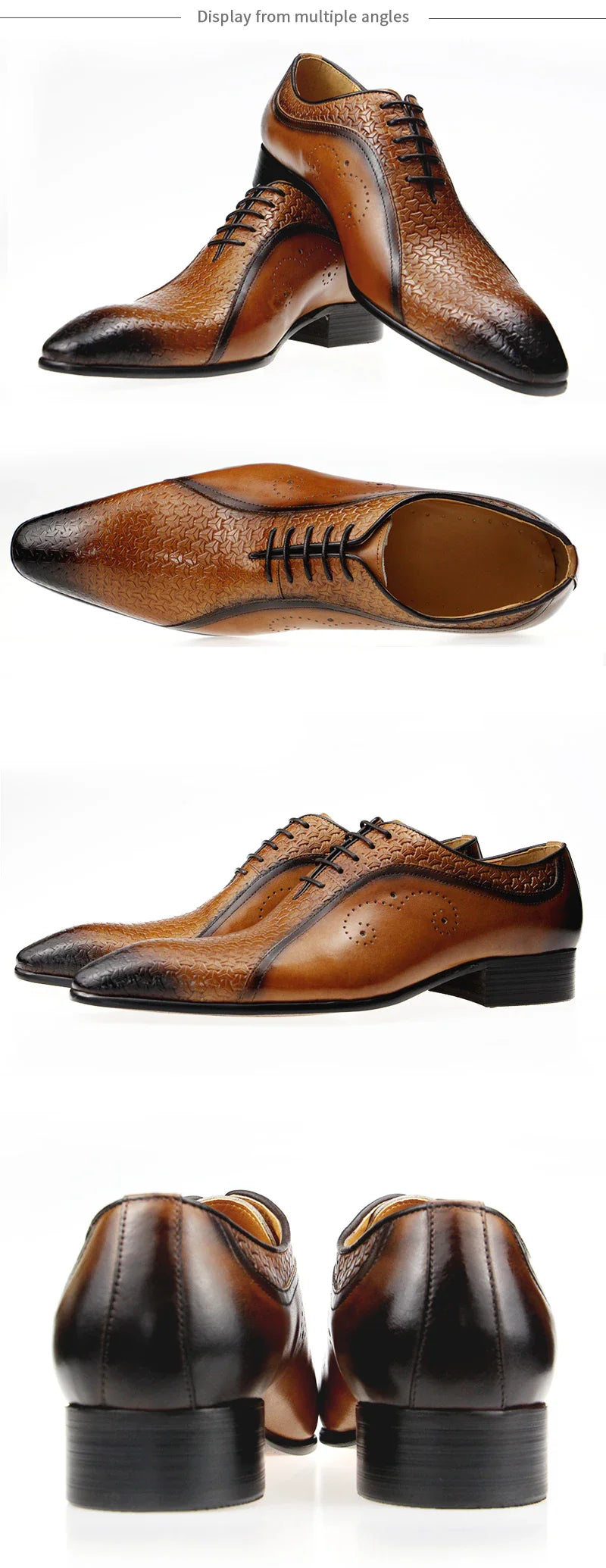High Quality Formal Genuine Leather Shoes Men's Evening Wedding Comfortable Footwear Side Carving Shoes Black Brown Brogue