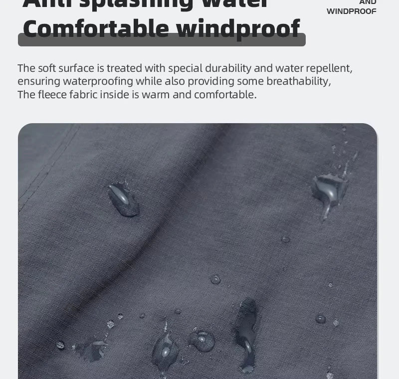 Waterproof Windproof Men Long Sleeve Cycling Jacket Thermal Fleece Bicycle Windbreaker Coat Road Bike Cycling Clothing Top