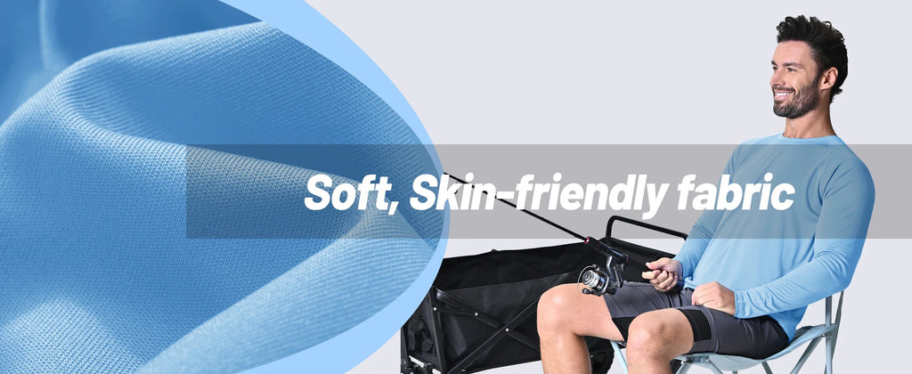 Men's Sun Protection T-shirts Summer UPF 50+ Long Sleeve Performance Quick Dry Breathable Hiking Fish T-shirts UV-Proof