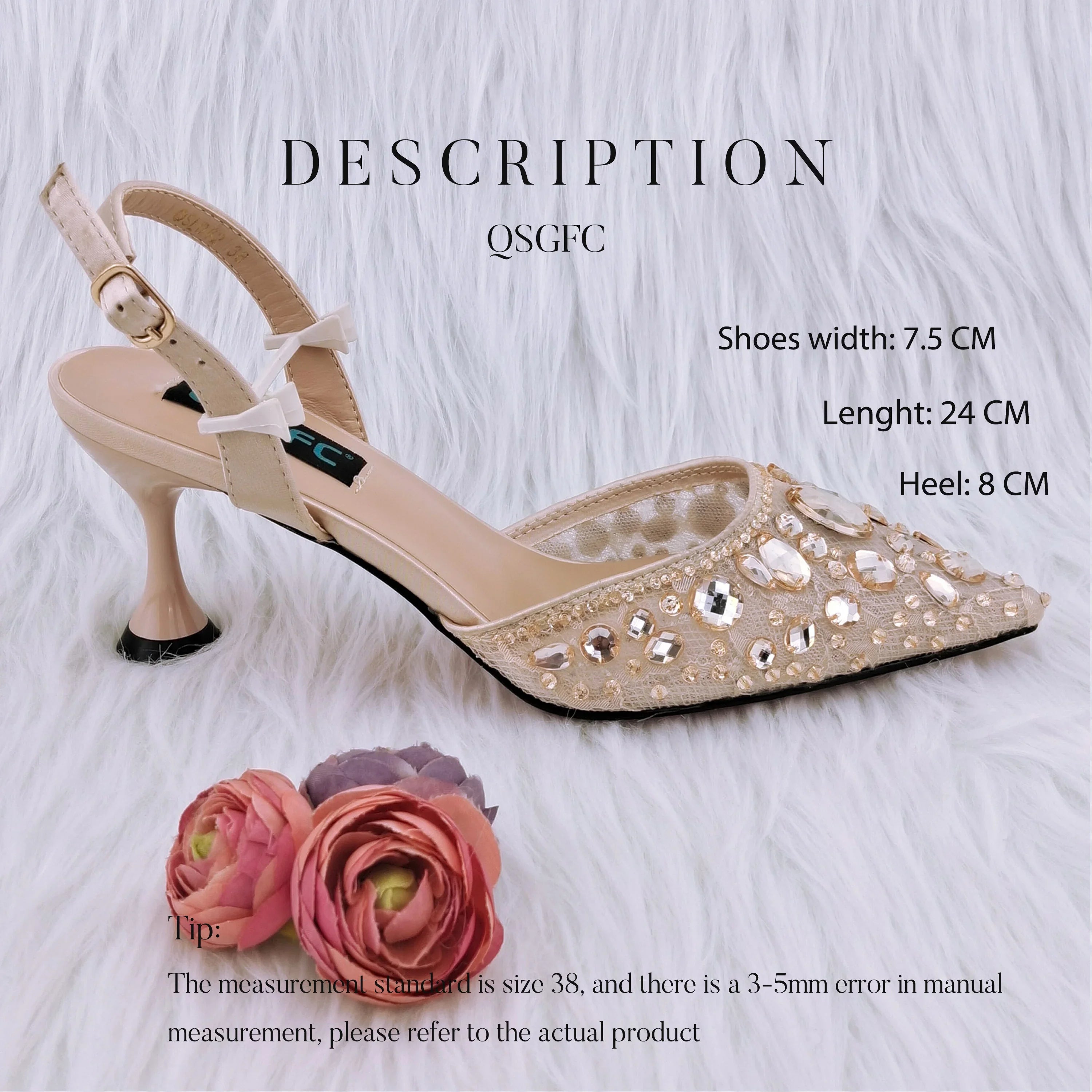 Lace And Big Rhinestones Are Sexy Shoes And Bag  Beautiful And Mature Style Shoes