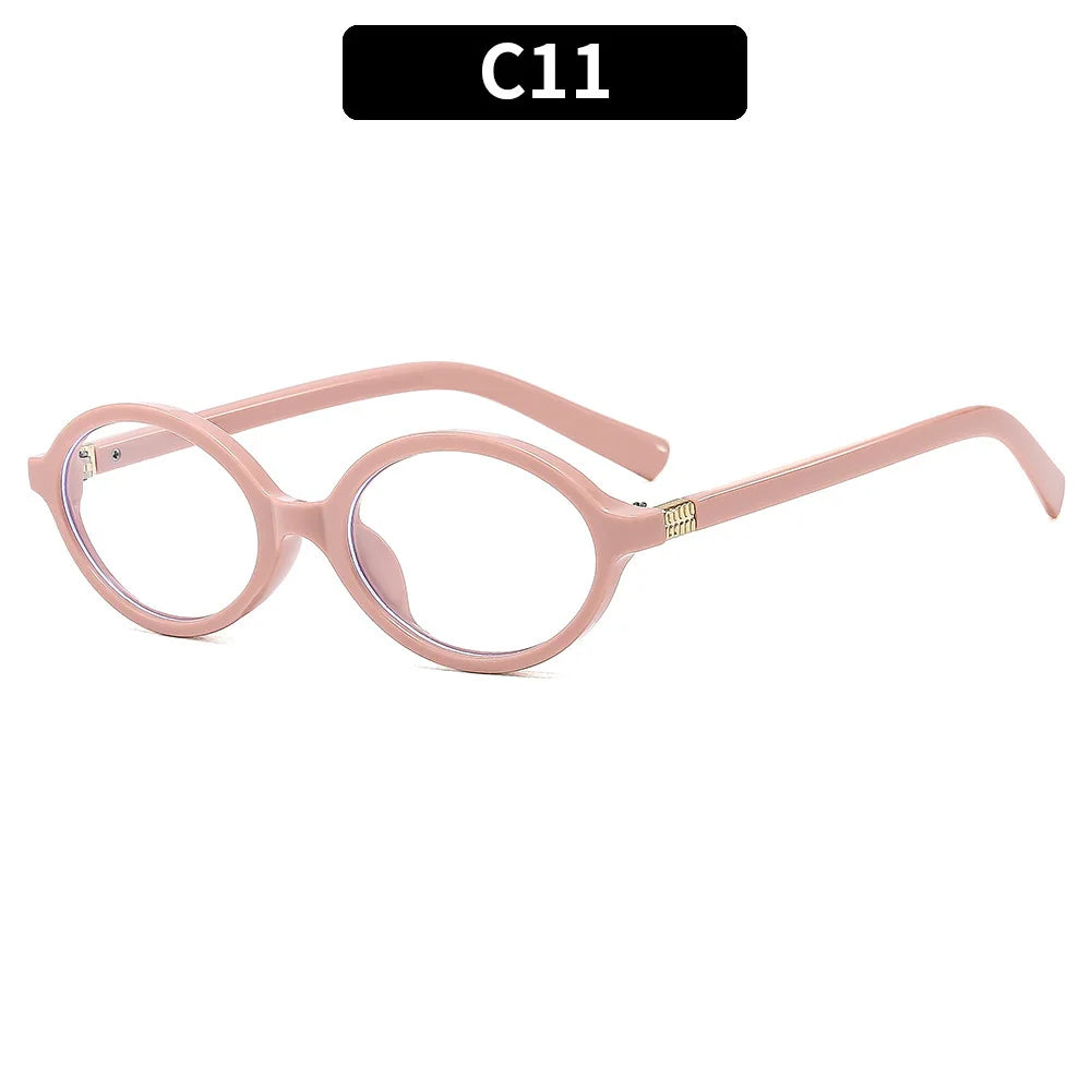 New Oval sunglasses For women Fashion Brand Black Small Frame Sun Glasses Female Retro Clear Lenses Eyewear Lady Trendy UV400