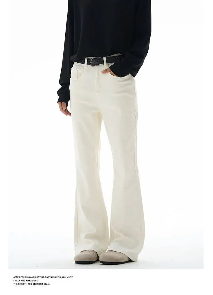 Fashion Men's Vintage Disco Flared Pants Solid Stretch Slim Fit Trousers Hippie Style Casual Wide Leg Pants Male Streetwear