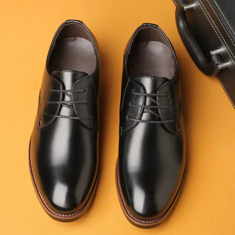 Men's Breathable Leather Shoes – Lightweight Casual Slip-On Walking Loafers