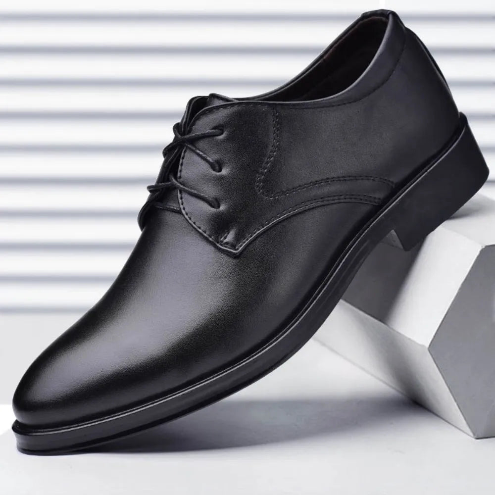 Men's Classic Oxford Shoes Casual Derbys Dress Business Formal Lace-Up Footwear for Men