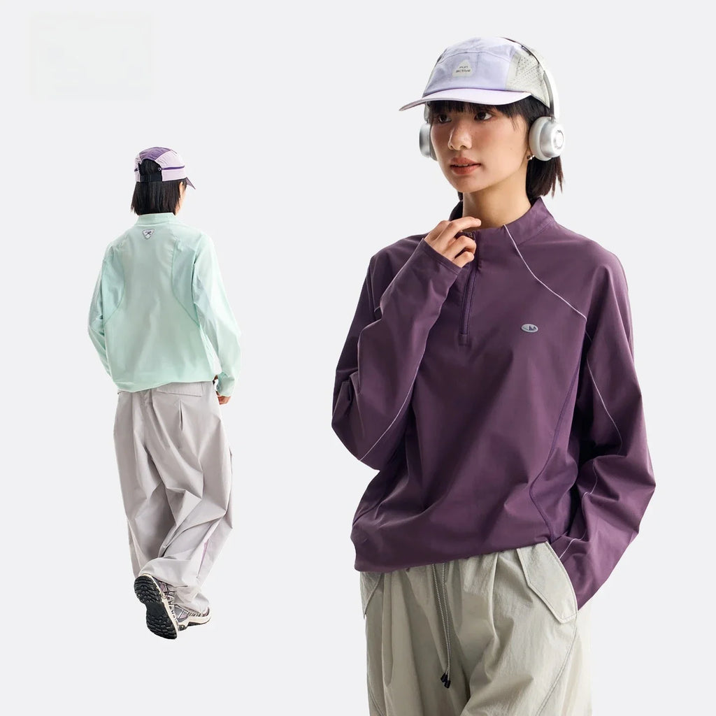 Man Quick-Dry Long Sleeve Shirt - Breathable, Anti-Odor, UPF Sun Protection with Raglan Sleeve Unisex Outdoor Jacket