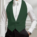 Men Vest White Single Button Solid With Lapel Waistcoat Suit For Wedding Birthday Banquet Party Business Work Men Suit Vest