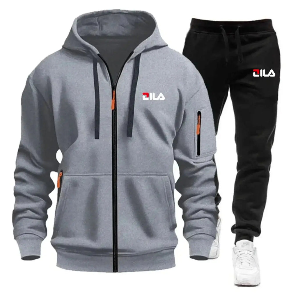 Men's Tracksuit Hoodies Pants Plus Size Autumn Winter Daily Casual Sporty Jogging Suit Fashion Sweatshirt Outfit Male Sports Set