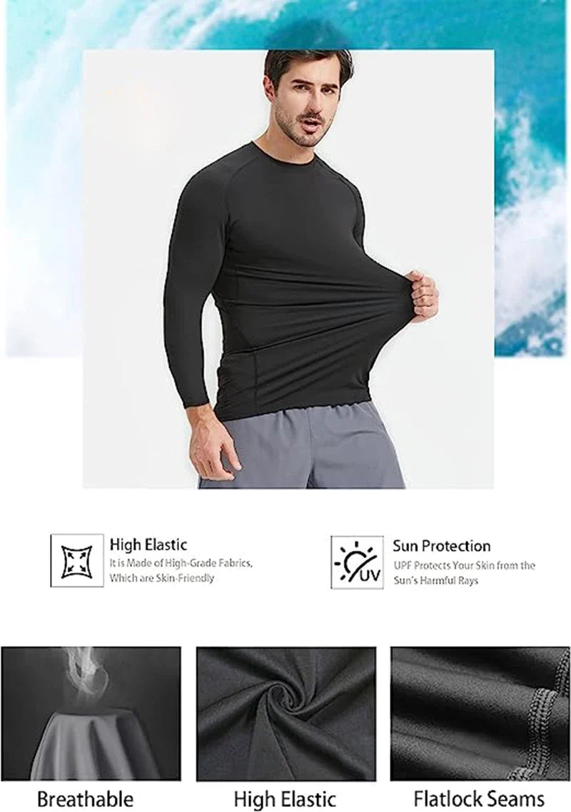 Men's Long Sleeves T-shirt Fitness Sportswear Spring Autumn Athletic Quick Dry T-shirt Gym Running Sports Outdoor Tops for Men