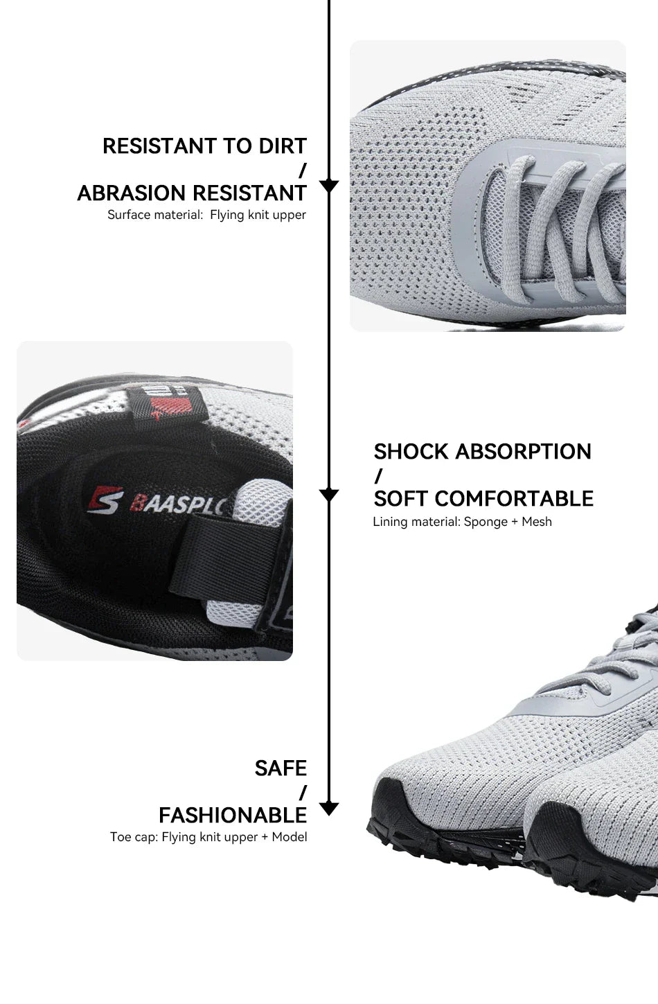 Running Shoes For Men Lightweight Sneakers Man Designer Mesh Sneaker Lace-Up Male Breathable Sports Tennis Shoe