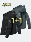 Windproof detachable hooded jacket Korean style trendy loose fashion casual men's jacket