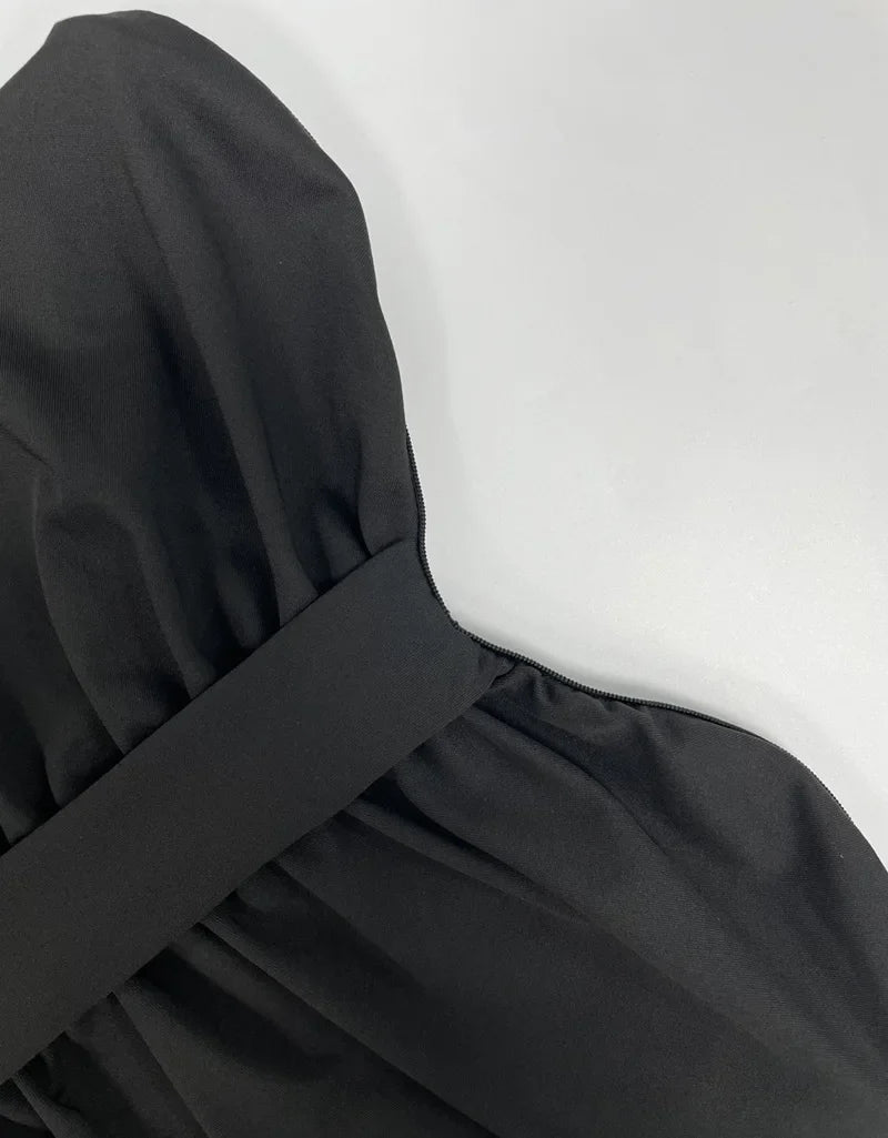 2026 Elegant Strapless Dress Women Classic Patchwork Ribbon Ruched Sexy Birthday Party Skinny Stretch Chic Clubwear Vestidos