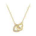 925 Sterling Silver Connected Heart Pendant Necklace for Girlfriend Valentine's Day Gift Fine Jewelry SCN181