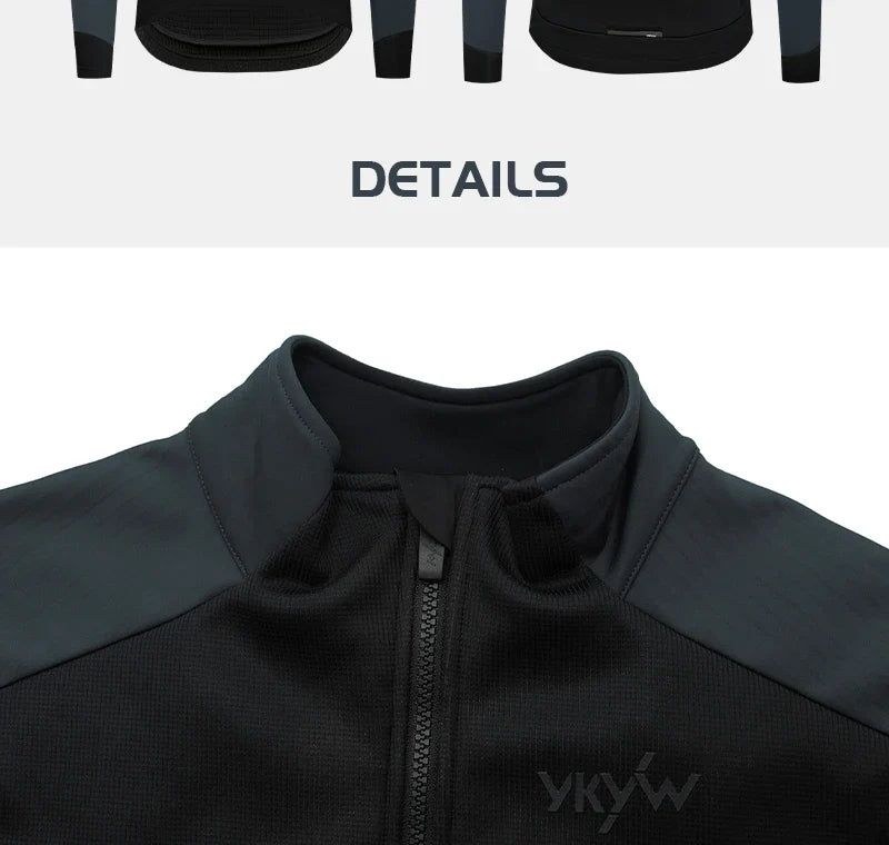 Winter -5-10℃ Men Thermal Fleece Cycling Jacket Waterproof Windproof Bicycle Jersey Bike Pro Race Clothing Mtb Cycling Tops