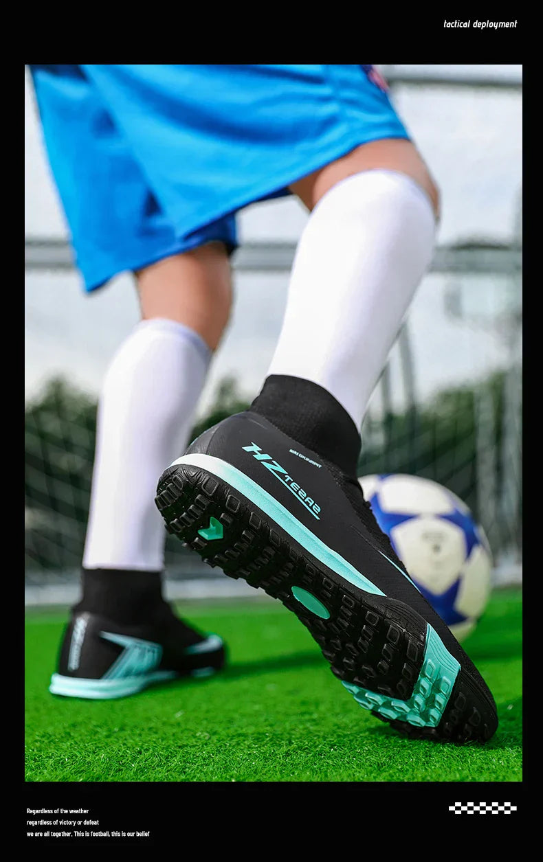 New Men Soccer Shoes Football Boots Cleats Adult Outdoor Breathable Training Sport Long Spikes Boys Non Slip Match Comfortable