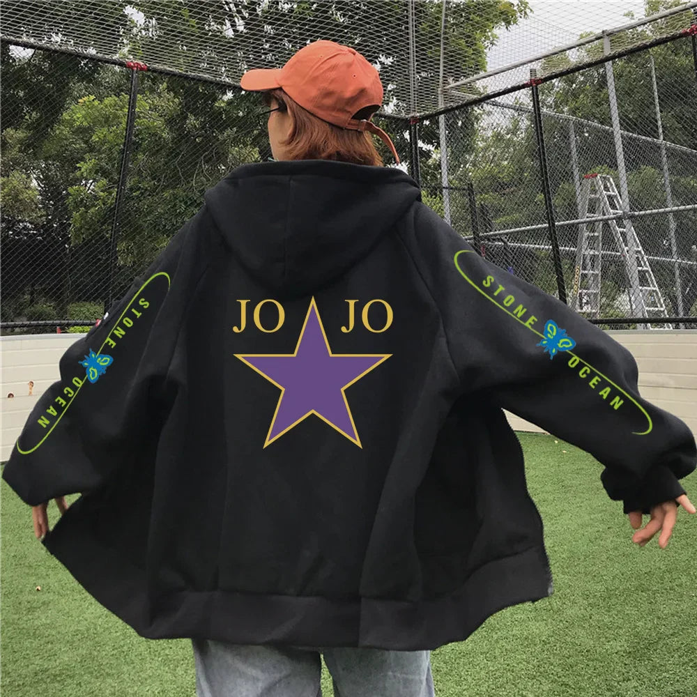 هودي أنمي مغامرات جوجو العجيبة: ستون أوشن على شكل فراشة
