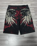 2026 American New Geometric Cherry Blossom Embroidery Wash Jeans Shorts Women Y2K Gothic Hip Hop Popular Casual Joker Shorts