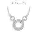 Big Round Luxury Moissanite Necklaces 925 Sterling Silver 18K Gold Luxury Pendant for Women Engagement Wedding Jewelry