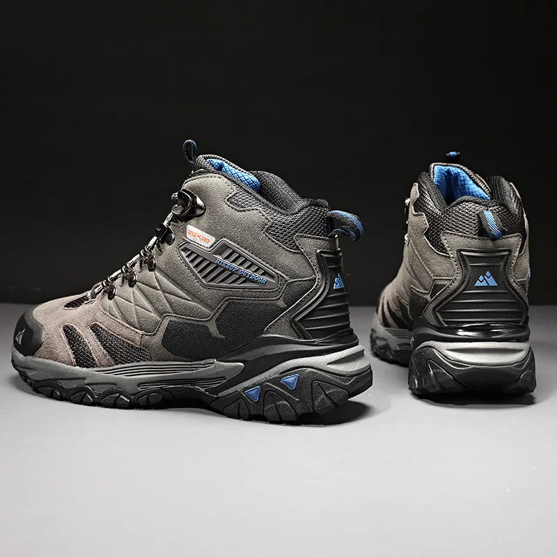 Winter Boot Men Outdoor Hiking Boots Suede High Top Leather Outdoor Trekking Sneakers Mens Mountain Tactical Boots