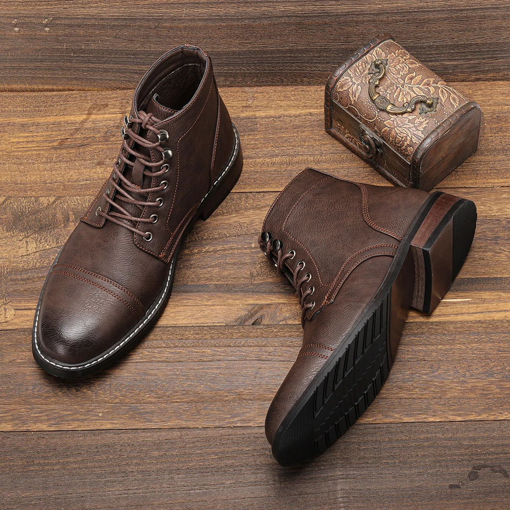 Vintage Classic Ankle Boots For Men