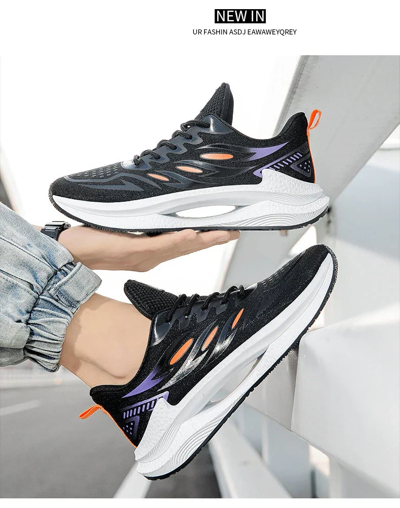 Men's Breathable Sports Shoes Spring New Mesh Casual Fashion Versatile Trendy Men's Shoes Summer Running Shoes Suitable for Outdoor Sports