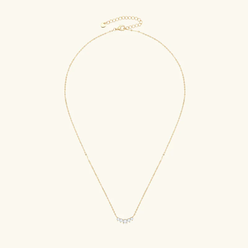 Moissanite Pendant Necklace 925 Silver Original Certified Chain For Women Exquisite Cluster Necklaces Anniversary Jewelry