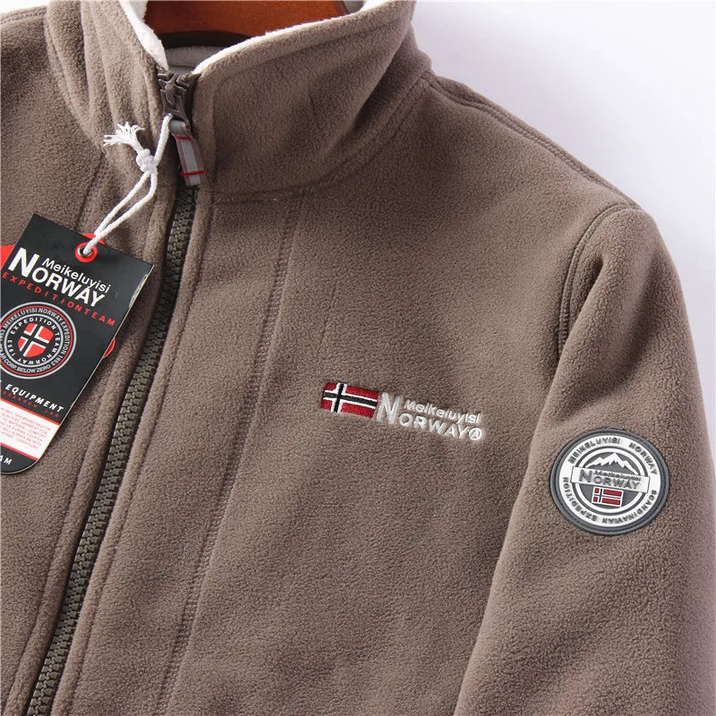Thickened Double - Sided Polar Fleece Jacket for Men | Autumn/Winter Warm Casual Loose Fit Big Size Coat