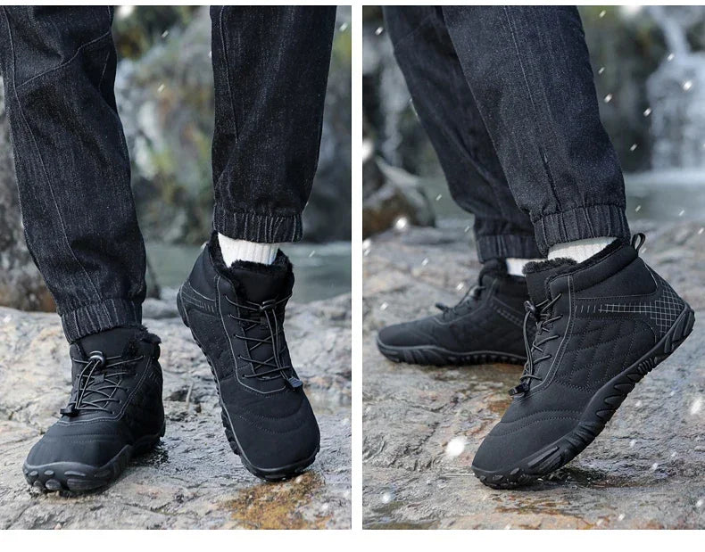 Brand New Winter Boots for Men Women Snow BareFoot Outdoor Non-slip Warm Fur Casual Sneakers Plus Size Ankle Boots Hiking Shoes