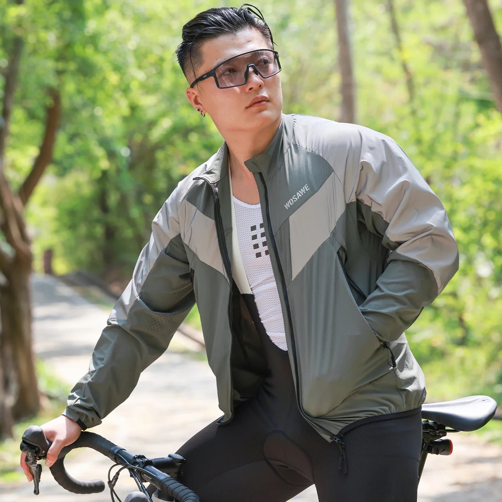 Reflective Cycling Jacket Winter Autumn Bicycle Windbreaker Bike Soft Windproof Waterproof Motorbike Jacket Men Coat