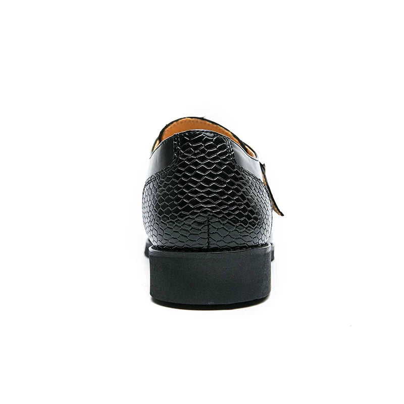 Leather Designer Brand Monks Snake Luxury Men Casual Office Business Man Loafers Mens Moccasins Driving Wedding Dress Male Shoes