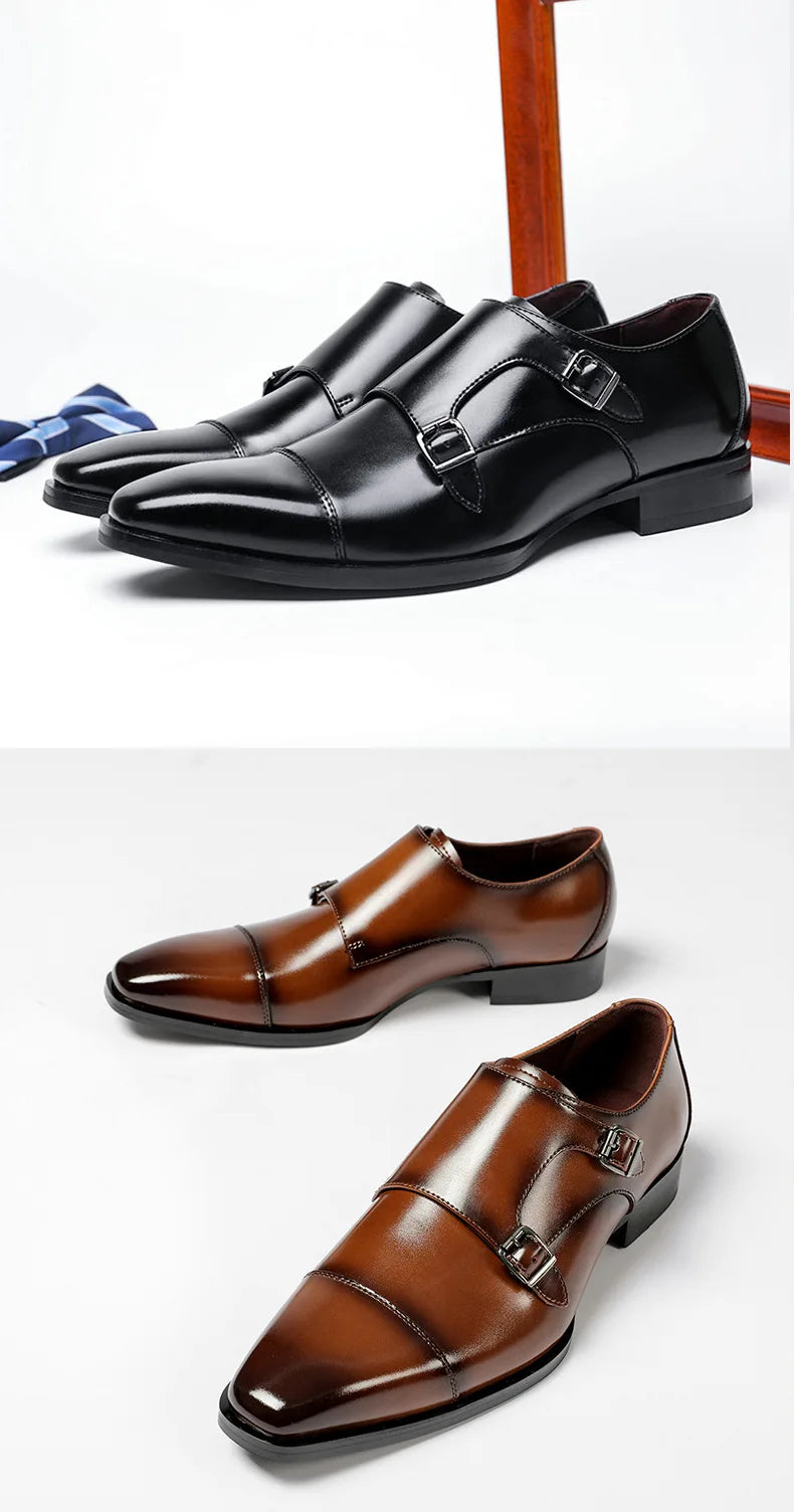 2023 High Quality Handmade Oxford Dress Shoes Men Genuine Cow Leather Suit Shoes Footwear Wedding Formal Italian Shoes Hot