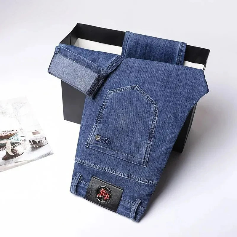 Men's New Fashion Business Jeans for Autumn and Winter  Classic Style Casual Stretch Slim Jeans  Men's Brand Jeans Jeans Pants