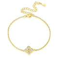 1mm Flowers Moissanite Bracelets for Women 14-20cm Size Adjustable Chain Classic 925 Sterling Silver Jewelry Plated 18K