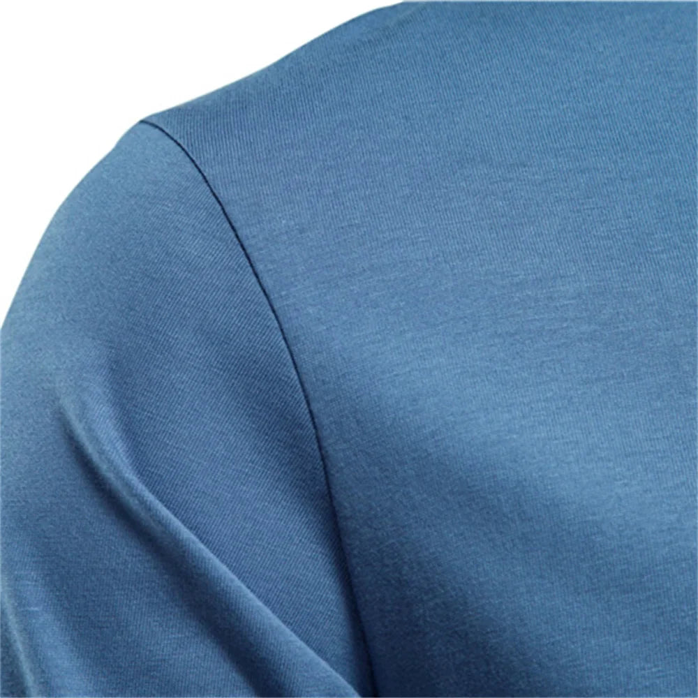 Solid Color Cotton T Shirt Men Casual O-neck Long Sleeved Mens Tshirts Spring Autumn High Quality Basic T-shirt Male