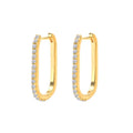 925 Sterling Silver Square Piercing Huggie Hoop Earrings for Women Simple Cubic Zirconia Earings Fine Jewelry Pendientes