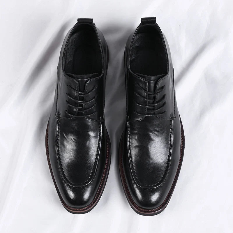 Italian Design Men's Oxford Business Shoes Formal Casual Leather Laces Lace-Up Anti-slip Flat Designer Shoes Comfy Walking Shoes
