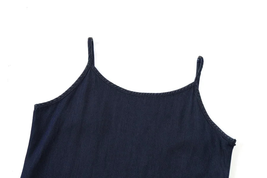 AW25 Denim set loose Shirt + slip dress Aline adjustable dress