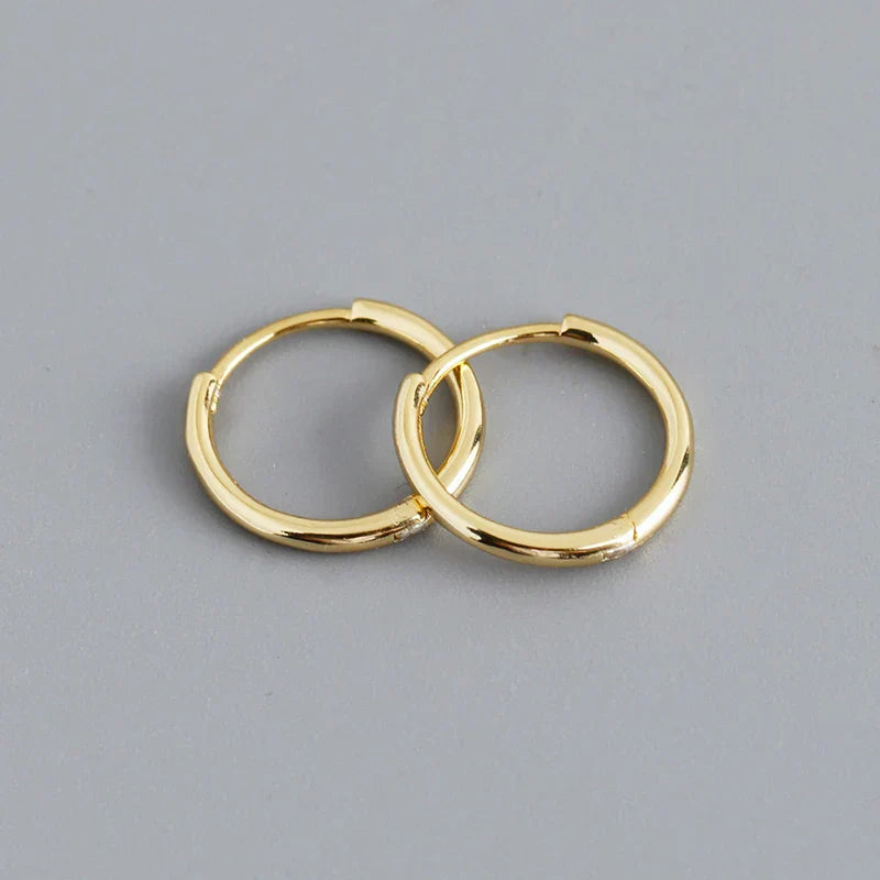925 Sterling Silver Fashion Simple Huggies Ear Buckle Accessories Minimalist Charm Ear Hoop Earrings for Women Jewelry
