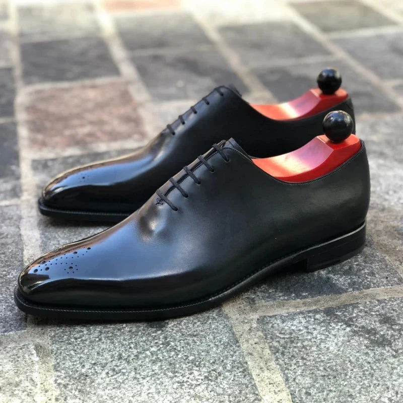 Men's Red Sole Brogue Dress Shoes – Classic Wingtip Formal Leather Footwear
