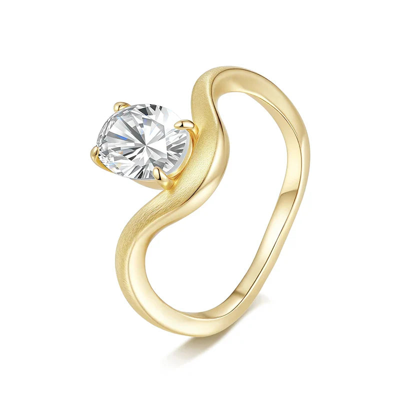 New 8*6mm 1.5CT Oval Cut Moissanite Rings for Women Sparkling S925 Sterling Silver Wedding Fine Jewelry  Plated 18k Gift