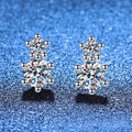 Full Moissanite Stud Earrings 925 Sterling Silver Lab Diamond Mossanite Earring for Women Party Wedding Ear Stud