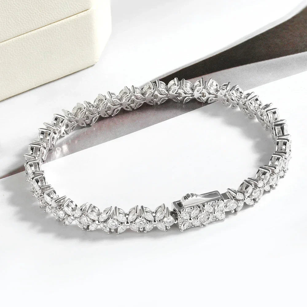 D Color Butterfly Shape Moissanite Tennis Bracelet For Women Man S925 Sterling Silver Sparkling Hand Chain Fine Jewelry