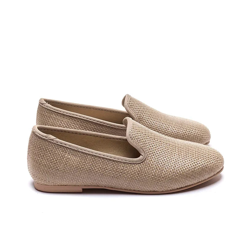 Previous Classic Slip On Dress Shoes Burlap Sliver Leather Classic New Design Boys Girls Casual Shoes For New Spring And Summer