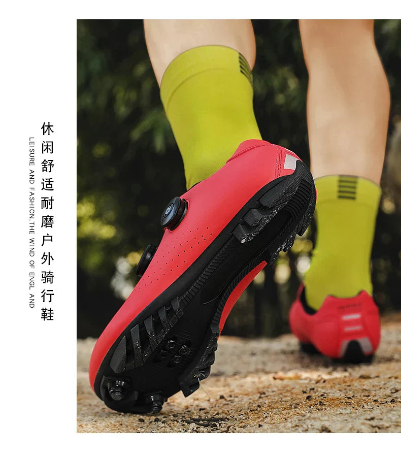 New Cycling Sports Shoes Men MTB Pedal Bicycle Shoes Women Lightweight Road Self-Locking SPD Racing Shoes Unisex Cycling Shoes