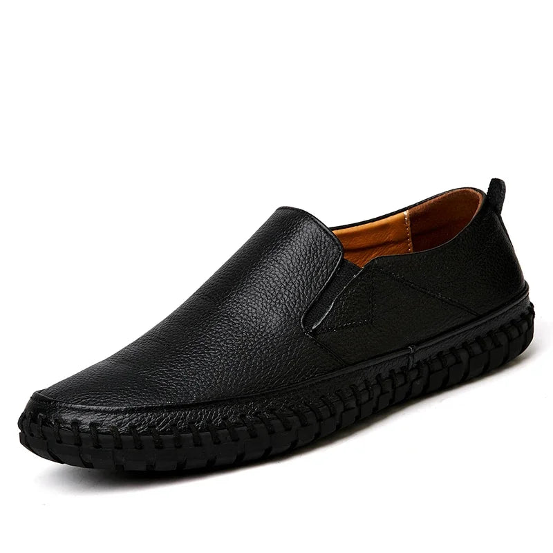 New Plus Size 49 50 Men Loafers Soft Moccasins Fashion Soft Spring Autumn Genuine Leather Shoes Men Casual Flats Driving Shoes